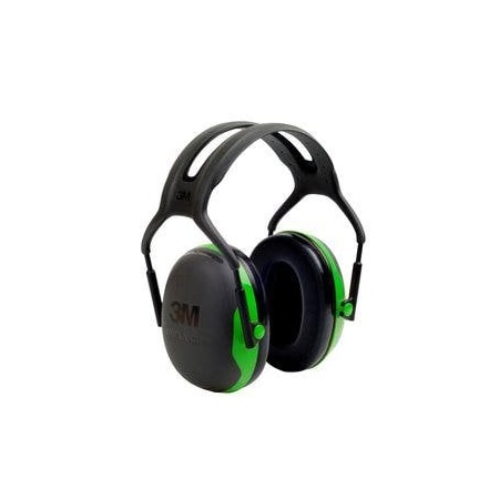 3M X Series Headband Ear Muffs, Black, Green 10093045937230